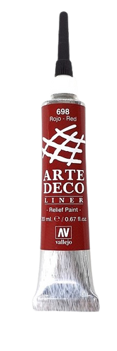 VALLEJO ARTEDECO LINER/CONTOUR 698-20ML. RED - Al Masam Stationery LLC